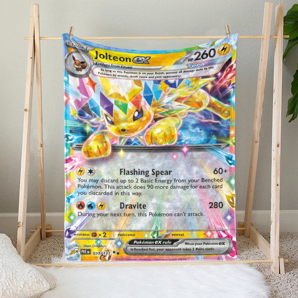 PKM Jolteon EX Custom Fleece Blanket