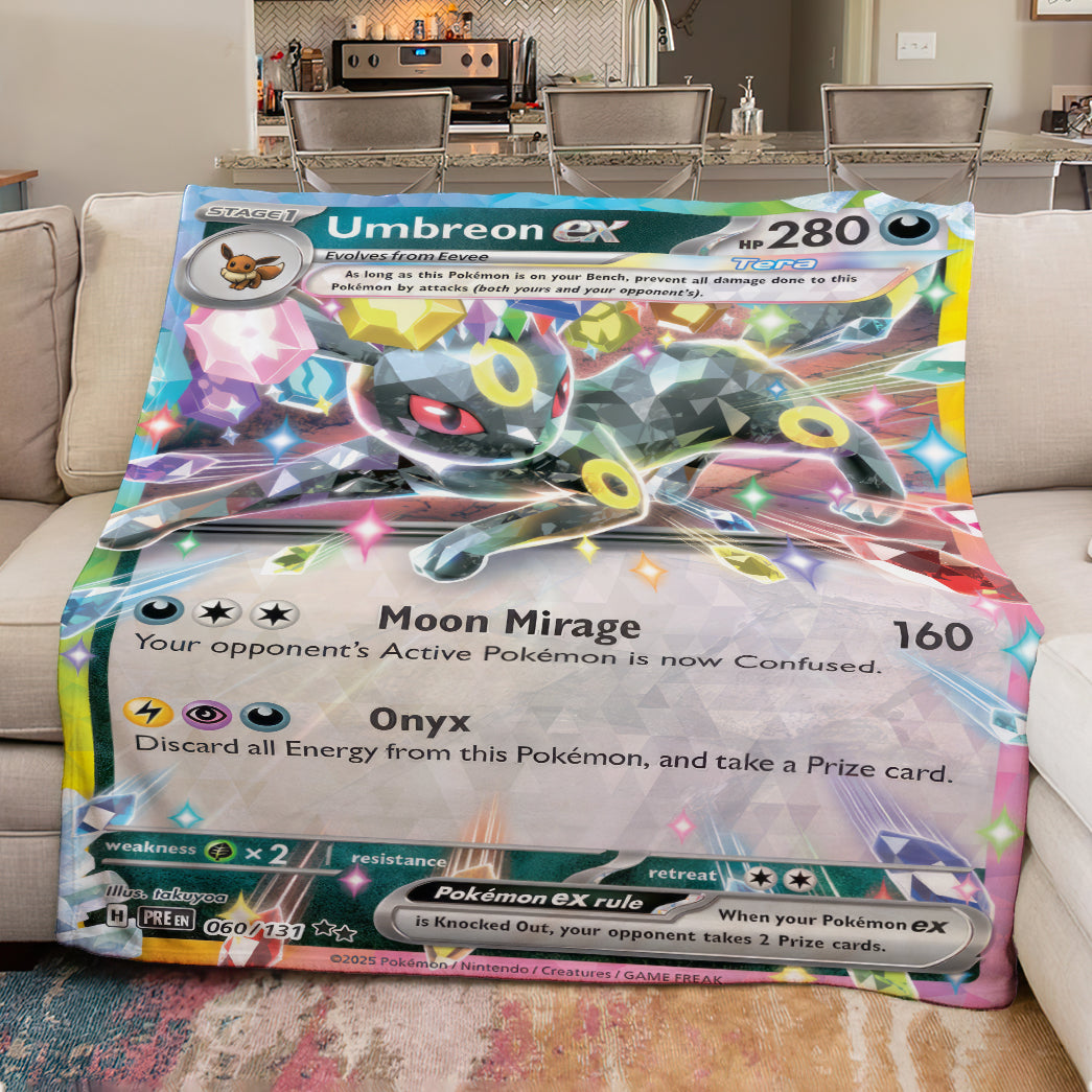 PKM Umbreon EX Custom Fleece Blanket