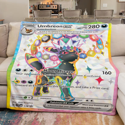 PKM Umbreon EX Custom Fleece Blanket