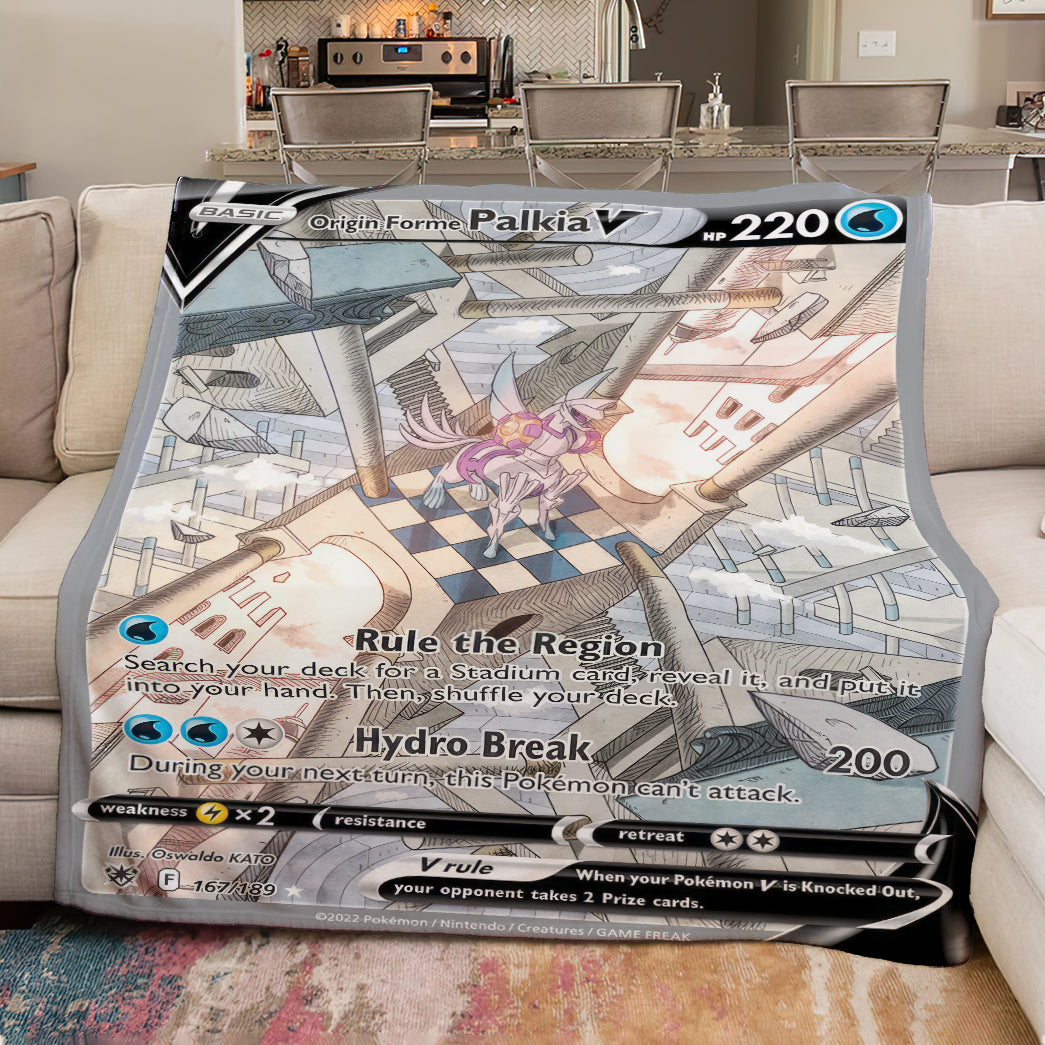 PKM Palkia V Custom Fleece Blanket