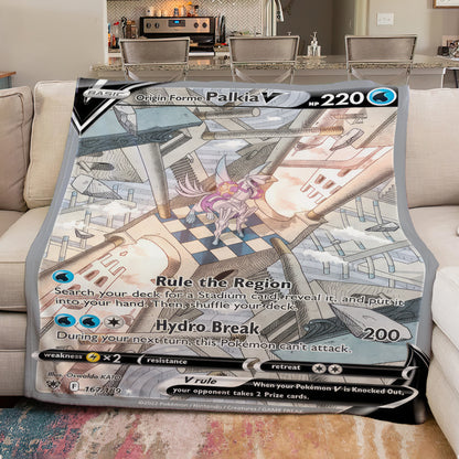 PKM Palkia V Custom Fleece Blanket