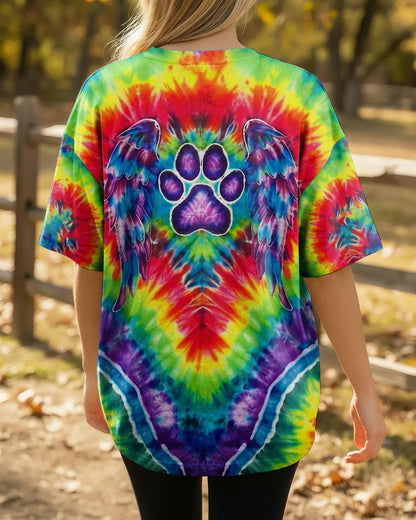 Rainbow Rainbow Psychedelic Pawprint Mirage Hoodie Sweatshirt T-Shirt