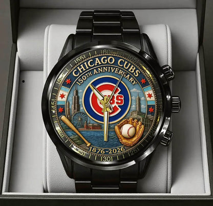 Chicago Cubs 150th Anniversary Stainless Steel Watch