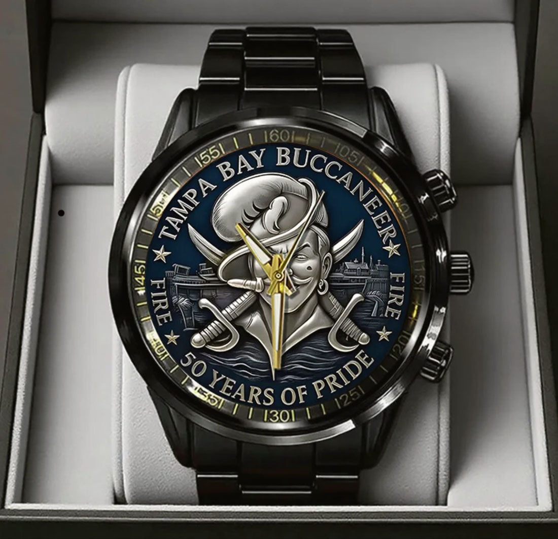 Tampa Bay Buccaneers 50th Anniversary Stainless Steel Watch