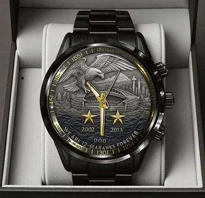 Seattle Seahawks 50th Anniversary 2026 Stainless Steel Watch
