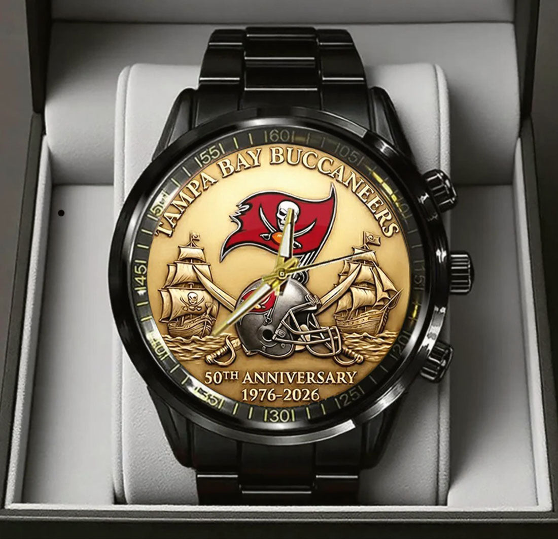 Tampa Bay Buccaneers 50th Anniversary Stainless Steel Watch