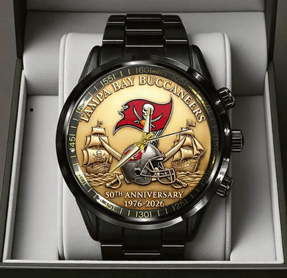 Tampa Bay Buccaneers 50th Anniversary Stainless Steel Watch