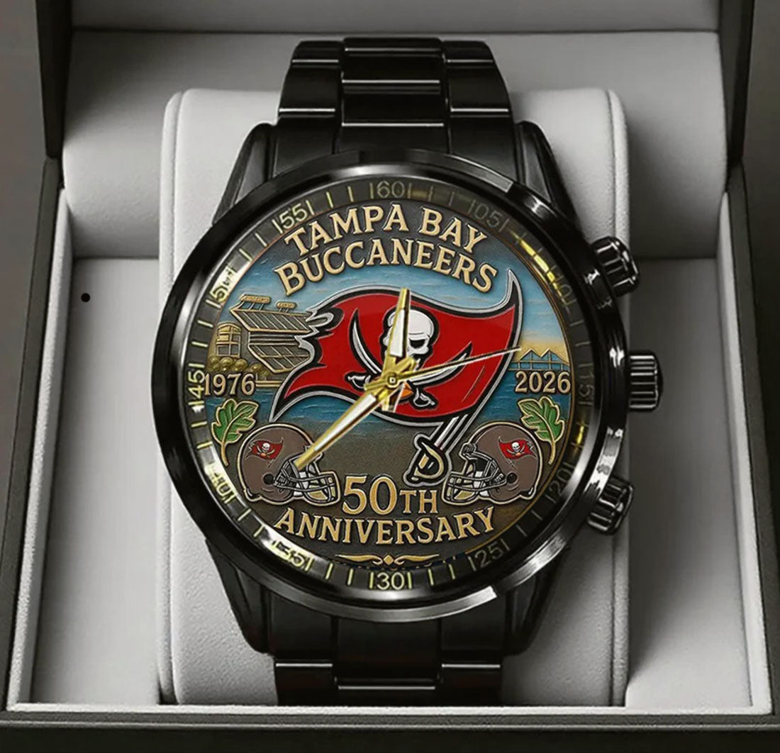 Tampa Bay Buccaneers 50th Anniversary 2026 Stainless Steel Watch