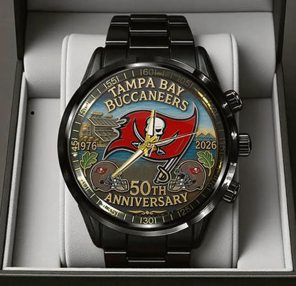 Tampa Bay Buccaneers 50th Anniversary 2026 Stainless Steel Watch