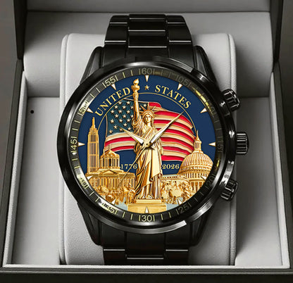 US 250th Anniversary Stainless Steel Watch