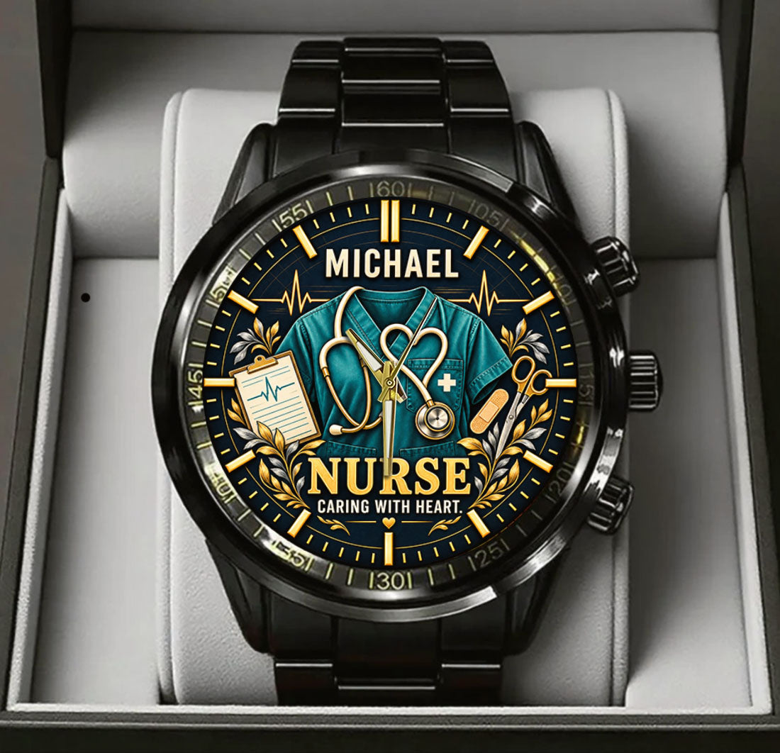 Personalized Nurse Watch – Custom Name Nurse Appreciation Gift