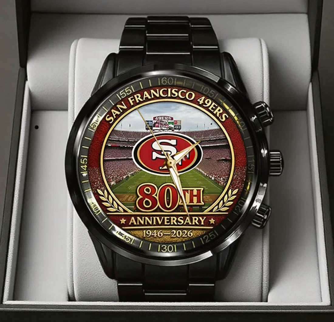 San Francisco 49ers 80th Anniversary 2026 Stainless Steel Watch