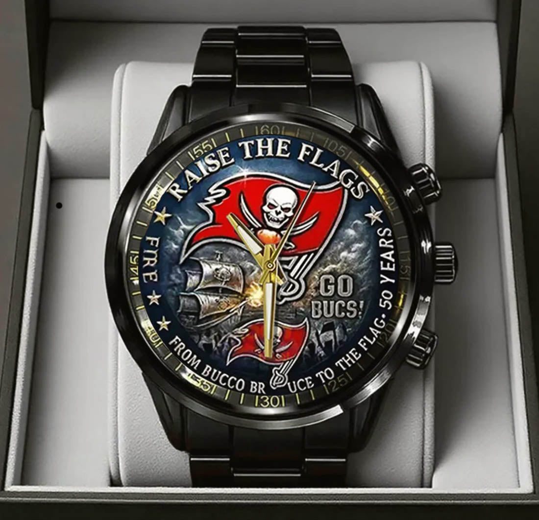 Tampa Bay Buccaneers 50th Anniversary Stainless Steel Watch