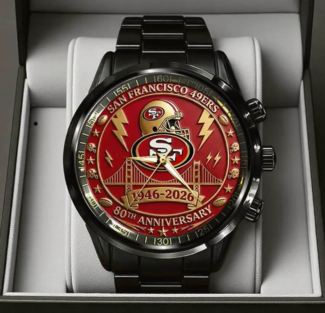 San Francisco 49ers 80th Anniversary Stainless Steel Watch