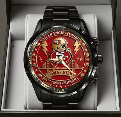 San Francisco 49ers 80th Anniversary Stainless Steel Watch