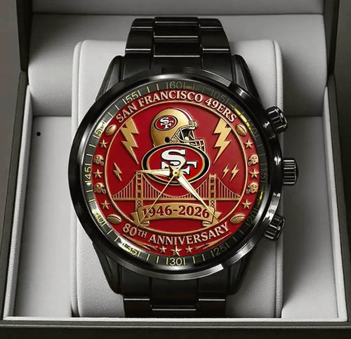 San Francisco 49ers 80th Anniversary Stainless Steel Watch