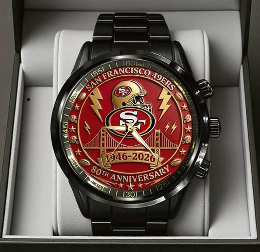 San Francisco 49ers 80th Anniversary Stainless Steel Watch