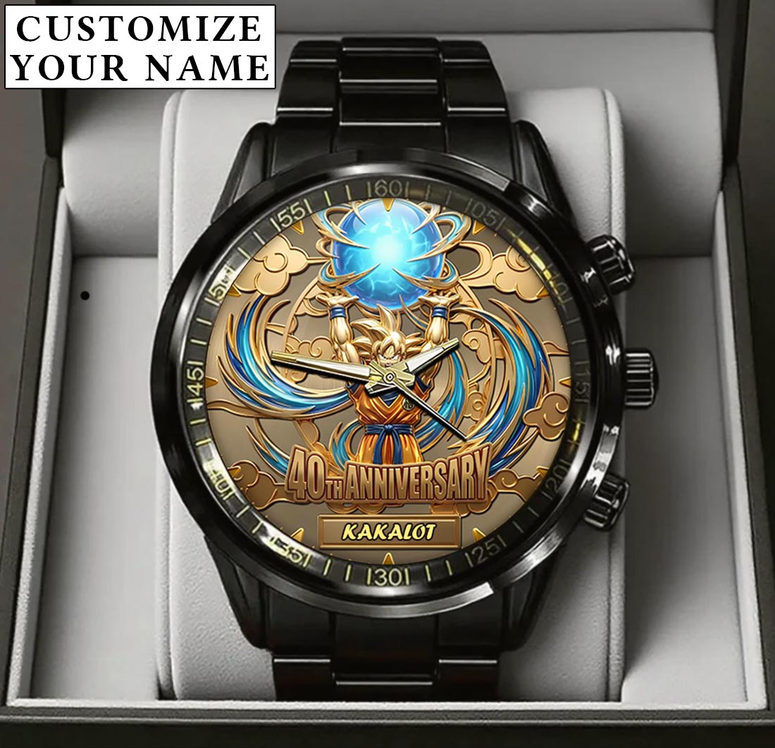 Personalized Spirit Bomb 40th Anniversary Watch – Custom Name For Milestone Celebration