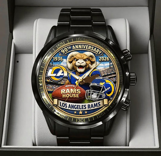 Los Angeles Rams 90th Anniversary Stainless Steel Watch