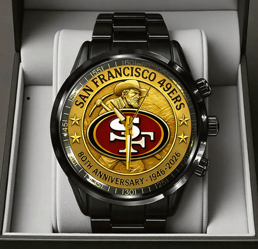 San Francisco 49ers 80th Anniversary 2026 Stainless Steel Watch