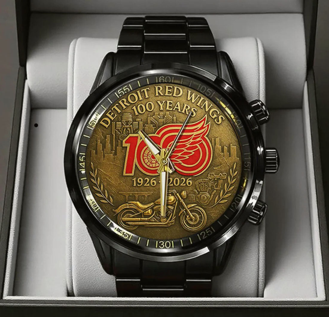 Detroit Red Wings 100th Anniversary 2026 Stainless Steel Watch