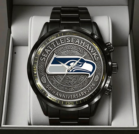 Seattle Seahawks 50th Anniversary 2026 Stainless Steel Watch