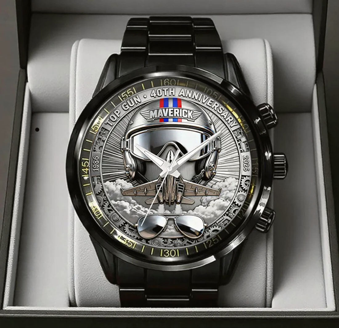 Top Gun 40th Anniversary Stainless Steel Watch