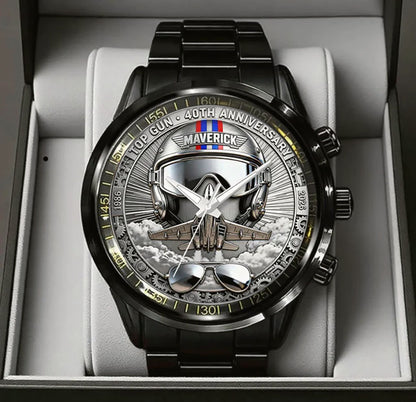 Top Gun 40th Anniversary Stainless Steel Watch