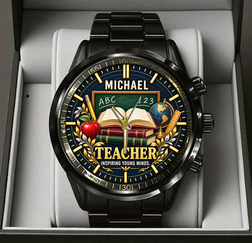 Personalized Teacher Watch – Custom Name Teacher Appreciation Gift