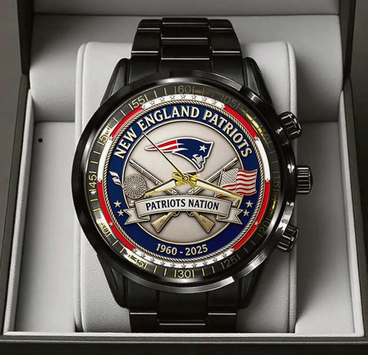 New England Patriots Champions Stainless Steel Watch