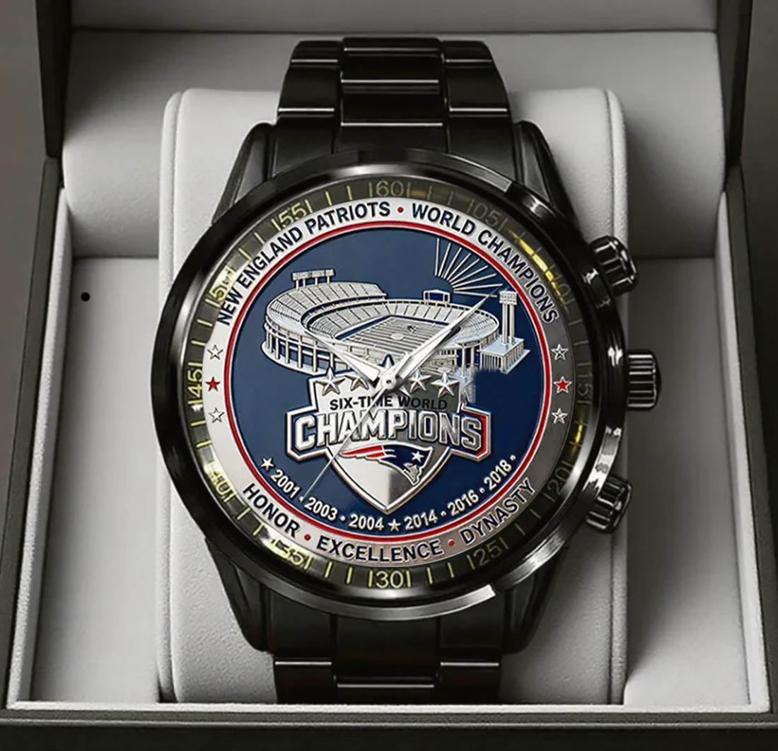 New England Patriots 65th Anniversary Stainless Steel Watch