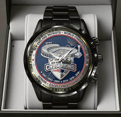 New England Patriots 65th Anniversary Stainless Steel Watch