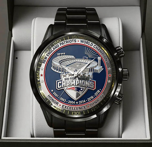 New England Patriots 65th Anniversary Stainless Steel Watch