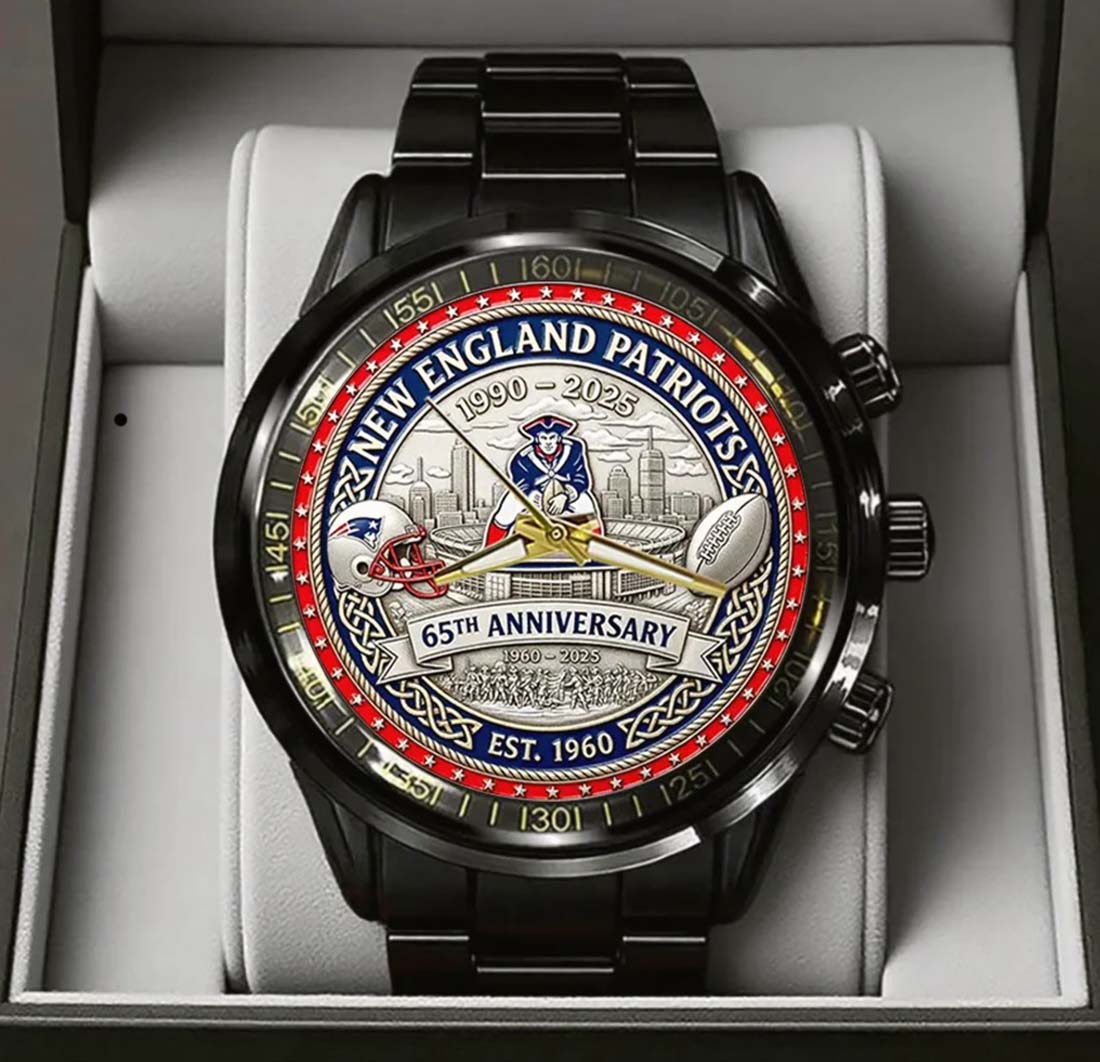 New England Patriots Champions Stainless Steel Watch