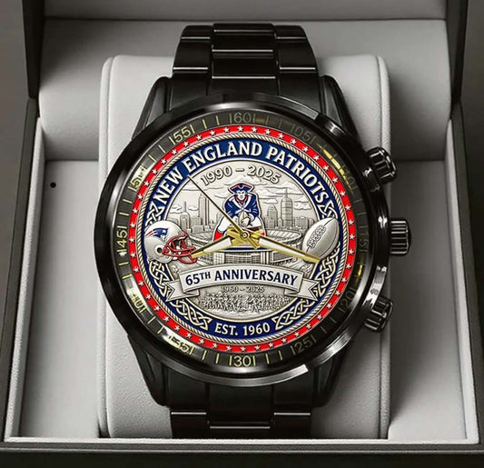 New England Patriots Champions Stainless Steel Watch