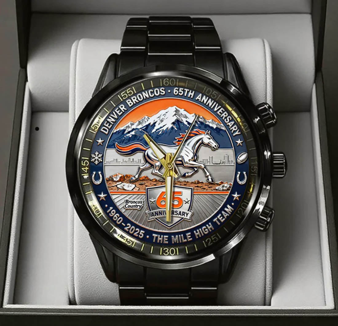 Denver Broncos The 65th Anniversary Custom Watch