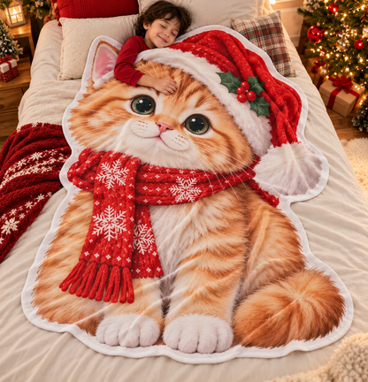 Personalized Christmas Pet Shaped Blanket – Custom Dog & Cat Photo Blanket, Unique Gift for Pet Lovers (Copy)