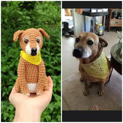 Personalized Crochet Pet Doll – Handmade Plush Replica of Your Pet