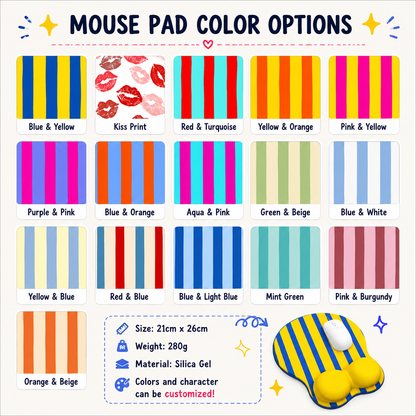 PKM 3D Ergonomic Wrist Funny Anime Inspired Monster Mousepad for Gaming & Office