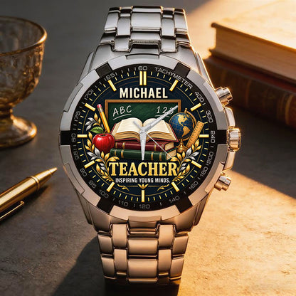 Personalized Teacher Watch – Custom Name Teacher Appreciation Gift