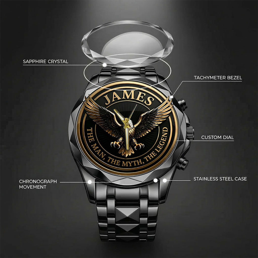 Personalized Eagle The Man The Myth The Legend Watch