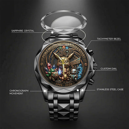 Pokemon 30th 1966-2026 Anniversary Steel Stainless Watch