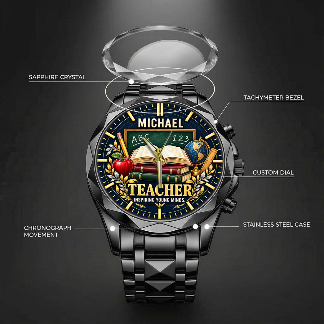 Personalized Teacher Watch – Custom Name Teacher Appreciation Gift