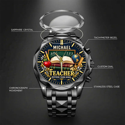 Personalized Teacher Watch – Custom Name Teacher Appreciation Gift