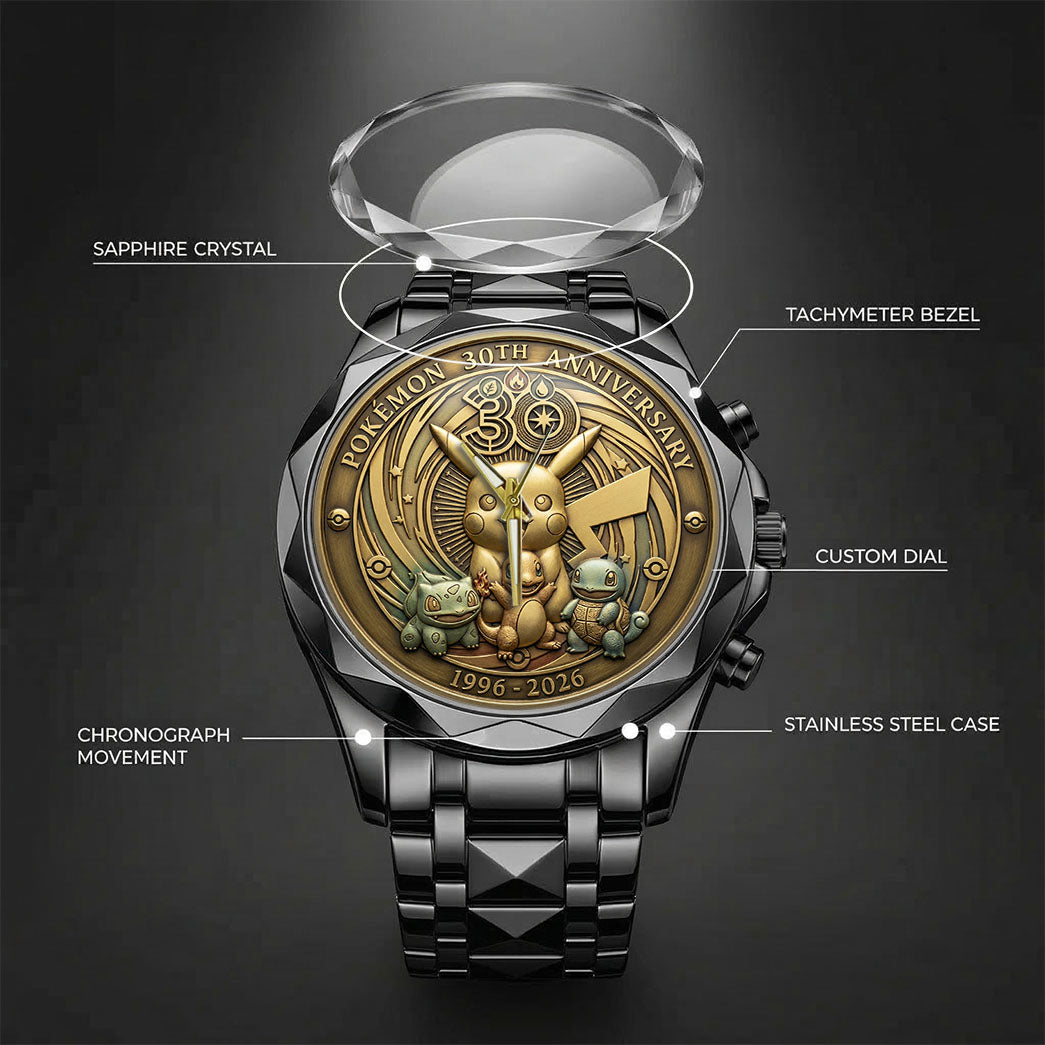 Pokemon 30th Anniversary Steel Stainless Watch