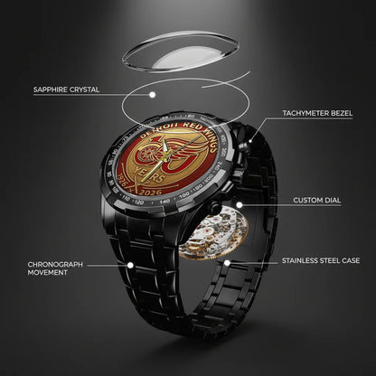 Detroit Red Wings 100th Anniversary 2026 Stainless Steel Watch
