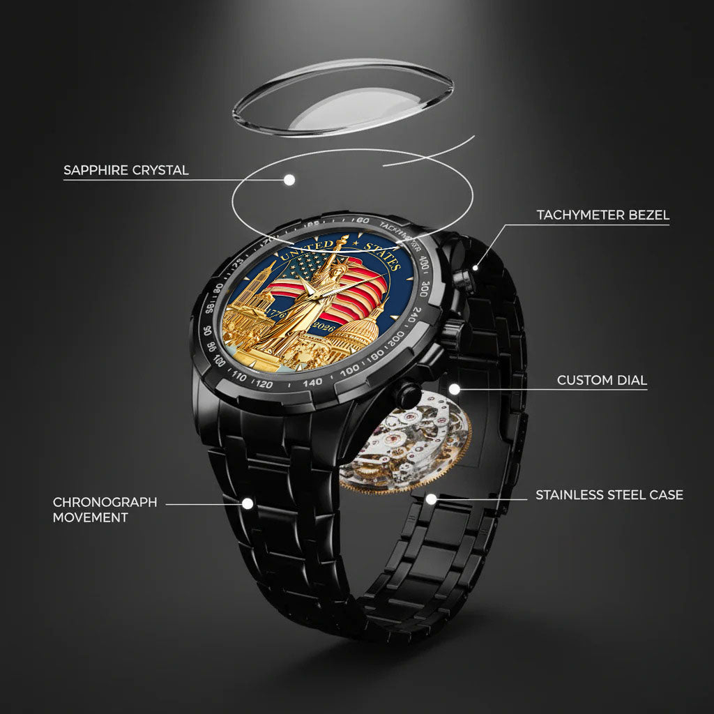 US 250th Anniversary Stainless Steel Watch