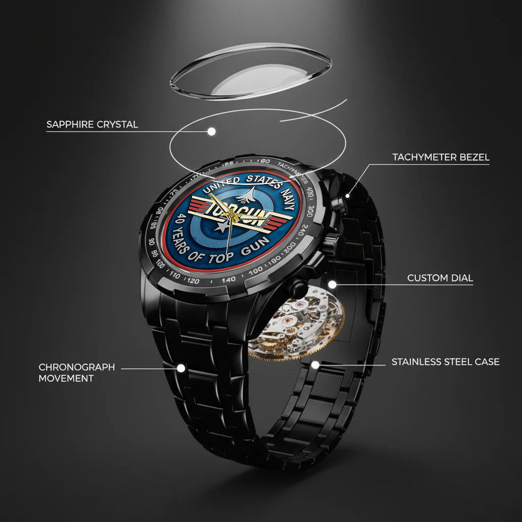 Top Gun Stainless Steel Watch
