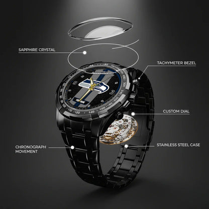 Personalized Seattle Seahawks Stainless Steel Watch