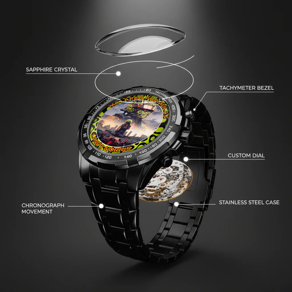F1 Lando Norris McLaren Personalized Watch